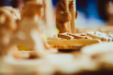 Clogs made of poplar wood. Manufacturing facility of Klompen, traditional Dutch shoes for everyday useの写真素材
