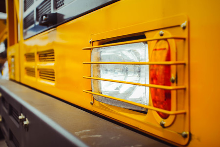 automobile mechanic checking truck in the garage, selective focusの写真素材