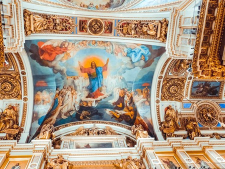St. Petersburg, Russia, 07.08.2017: inside the temple in St. Petersburg