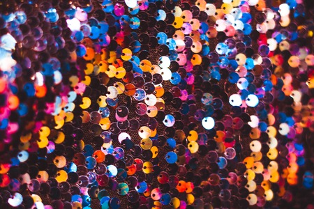 the texture of pink sequins shiny ballsの写真素材