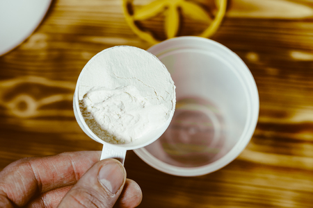 Nutrition fitness bars on a black backgroundの写真素材