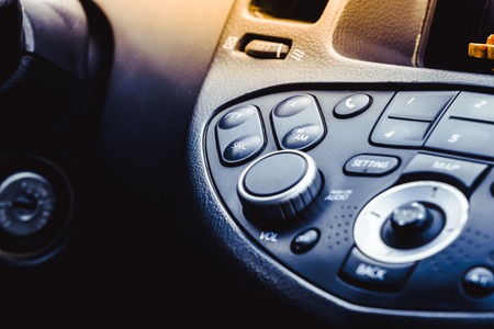 Car air conditioning control panel inside a car. Car interior