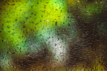 macrophotography of color texture of broken glass