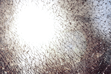 macrophotography of color texture of broken glass