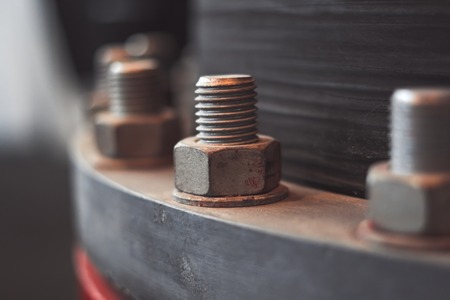 The hydraulic tractor is yellow. Crawler bulldozer at the exhibitionの写真素材