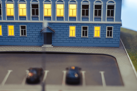 Model of small buildings and streets of the whole cityの写真素材