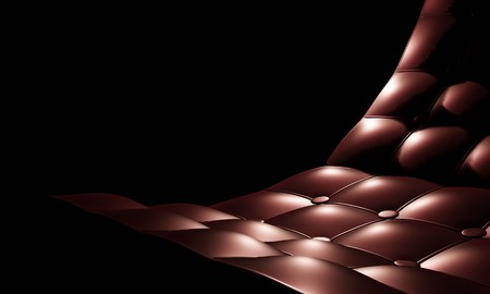 3D chair red in the dark with backlightの写真素材