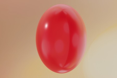 One red egg, on a colored backgroundの写真素材