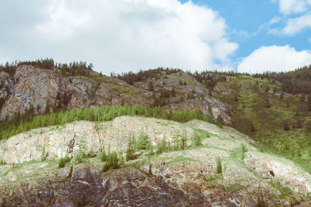 the landscape of the mountainsの写真素材