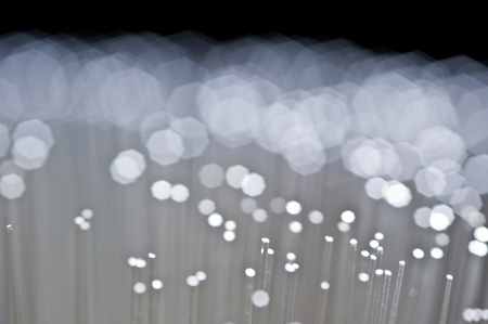 Fibre optic broadband technology concept blurred bokeh background