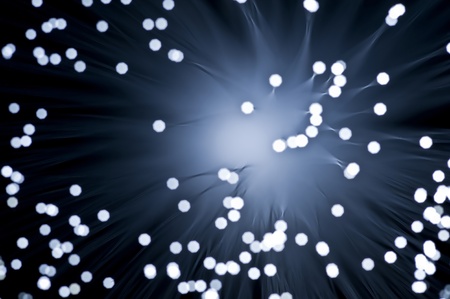 Fibre optic broadband technology concept blurred bokeh background