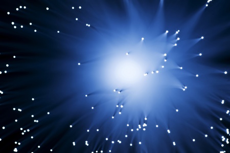 Fibre optic broadband technology concept blurred bokeh backgroundの写真素材