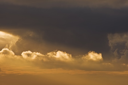 Beautiful colorful sunset over countryside landscapeの写真素材