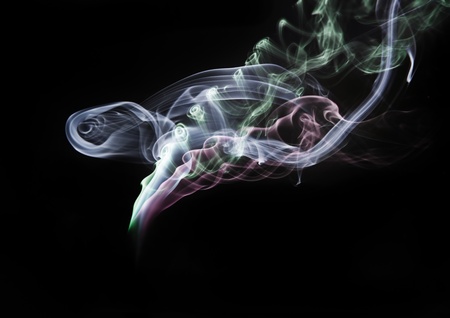 Beautiful abstract background of smoke shapes in fantasy style designの写真素材
