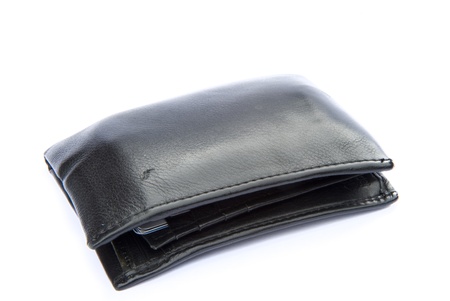 Concept image of leather wallet and financial situation