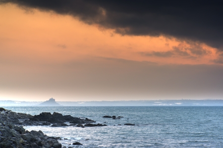 St Michael s Mount landscape Cornwall Englandの写真素材