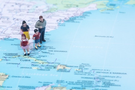 Family vacation concept destination Bahamasの写真素材