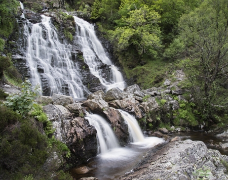 Rhiwargor Falls in Snowdonia National Park in North Wales