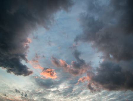 Stunning vibrant stormy cloud formation