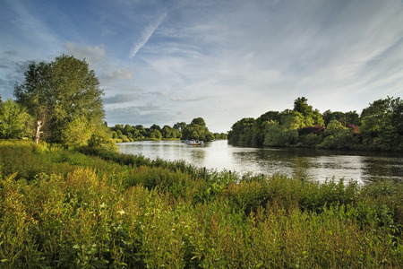 River Thames from Richmond Hill in London on beautiful Summer dayの写真素材