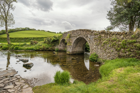 Lorna Doone Bridge in Exmoor in Devon landscape Summer image