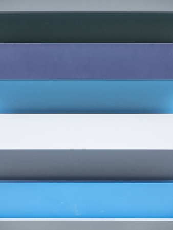 Abstract architectural detail background panel and color strip metallic look