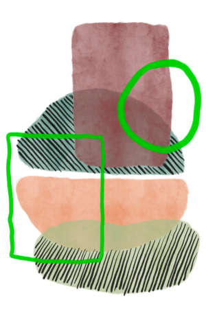 One off digitally generated abstract art design for use as wall art, poster, wallpaper or backgroundの写真素材