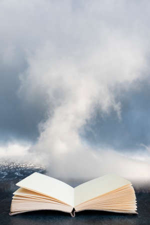 Stunning landscape image of Skiddaw snow capped mountain range in Lake District in Winter with low...