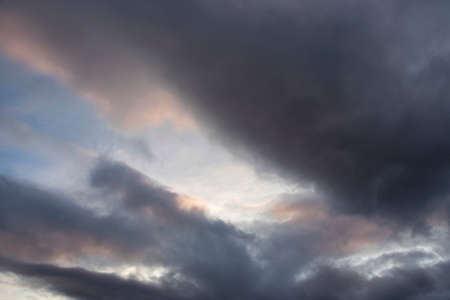 Beautiful vibrant blue and pink sunset sky to use as background