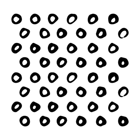 Seamless pattern. Abstract background with round brush strokes. Monochrome  texture. illustration.のイラスト素材