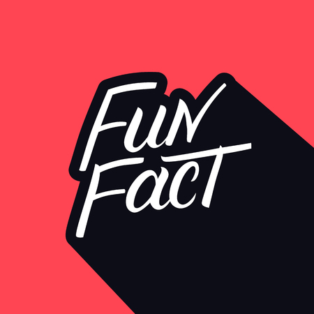 Fun Fact hand written lettering. Modern brush calligraphy. Template for greeting card, poster, logo, badge, icon, banner. Vector illustration.のイラスト素材