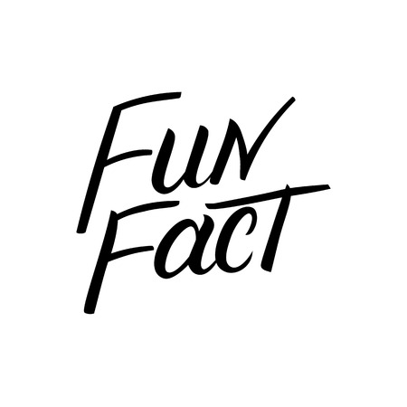 Fun Fact hand written lettering. Modern brush calligraphy. Template for greeting card, poster, logo, badge, icon, banner. Vector illustration.のイラスト素材