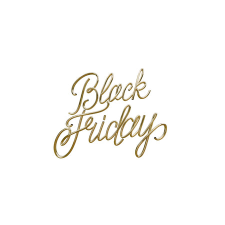 Black Friday 3d golden lettering textの写真素材