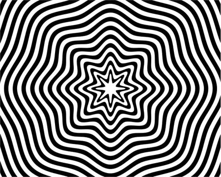 black and white optical illusion backgroundのイラスト素材