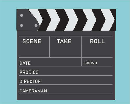 movie clapper board vector illustrationのイラスト素材