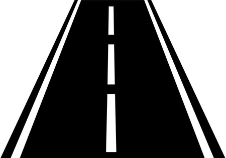 perspective view of Road isolated on white backgroundのイラスト素材