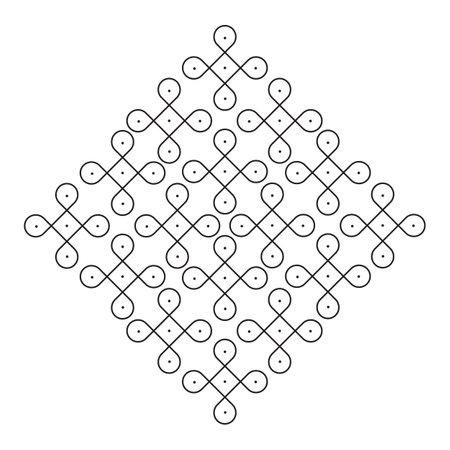 Rangoli or muggu or kolam is an art form originating in the Indian subcontinent.のイラスト素材