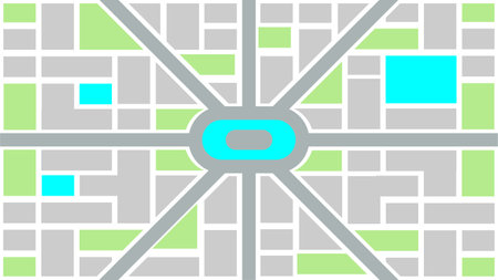 Abstract green street map of the city vector illustrationのイラスト素材