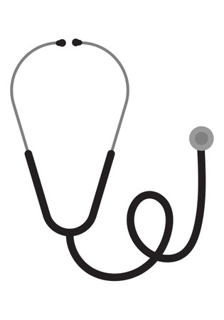 Doctor stethoscope banner in vector iconのイラスト素材