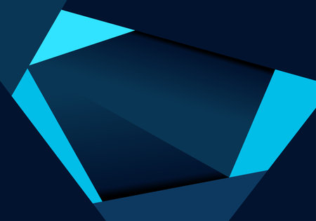 Abstract blue geometric background with triangles. Vector illustration.のイラスト素材