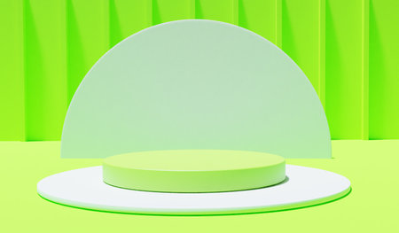 Abstract scene podium mockup. Award ceremony concept. 3d renderの写真素材