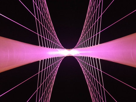 Night view of Le Bridgeの写真素材