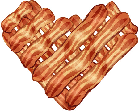 Bacon Strip Heartのイラスト素材