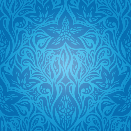 Blue floral vector invitation decorative background wallpaper designのイラスト素材