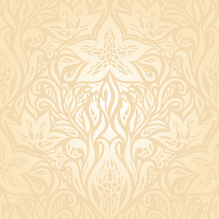 Floral Retro wedding pale peach invitation decorative trendy background designのイラスト素材