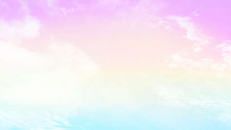 Sky and white cloud background with a pastel colour. .Abstract  pastel background.
