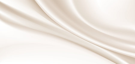 Silk background Design for product advertising for catalog.gold silk background.gold fabric background. smooth texture vector.のイラスト素材