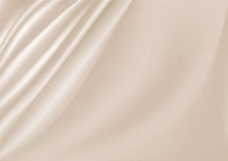 Abstract golden silk vector background luxury white cloth or liquid waveAbstract or white fabric texture background. Cloth soft wave. Creases of satin, silk, and Smooth elegant cotton.のイラスト素材