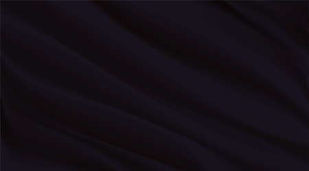 The luxury of dark fabric texture background.Closeup of rippled silk fabric.Abstract black cloth or liquid wave  vector background.Cloth soft wave. Creases of satin, silk, and cotton.のイラスト素材