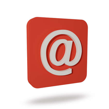 3D contact icon. Mail icon isoslate on white background.. 3d renderingの写真素材